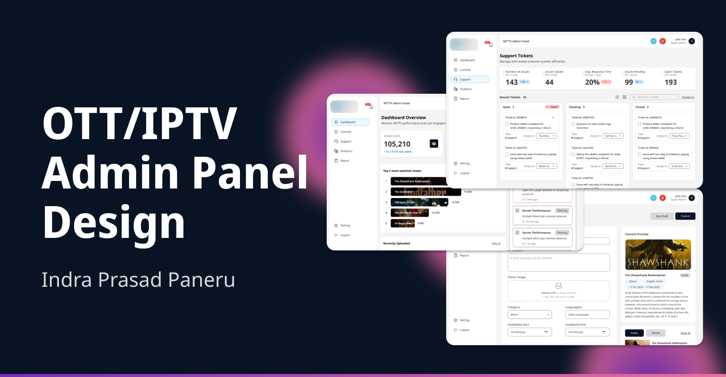 OTT / IPTV Admin Panel preview